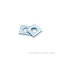 Blue white zinc square washers